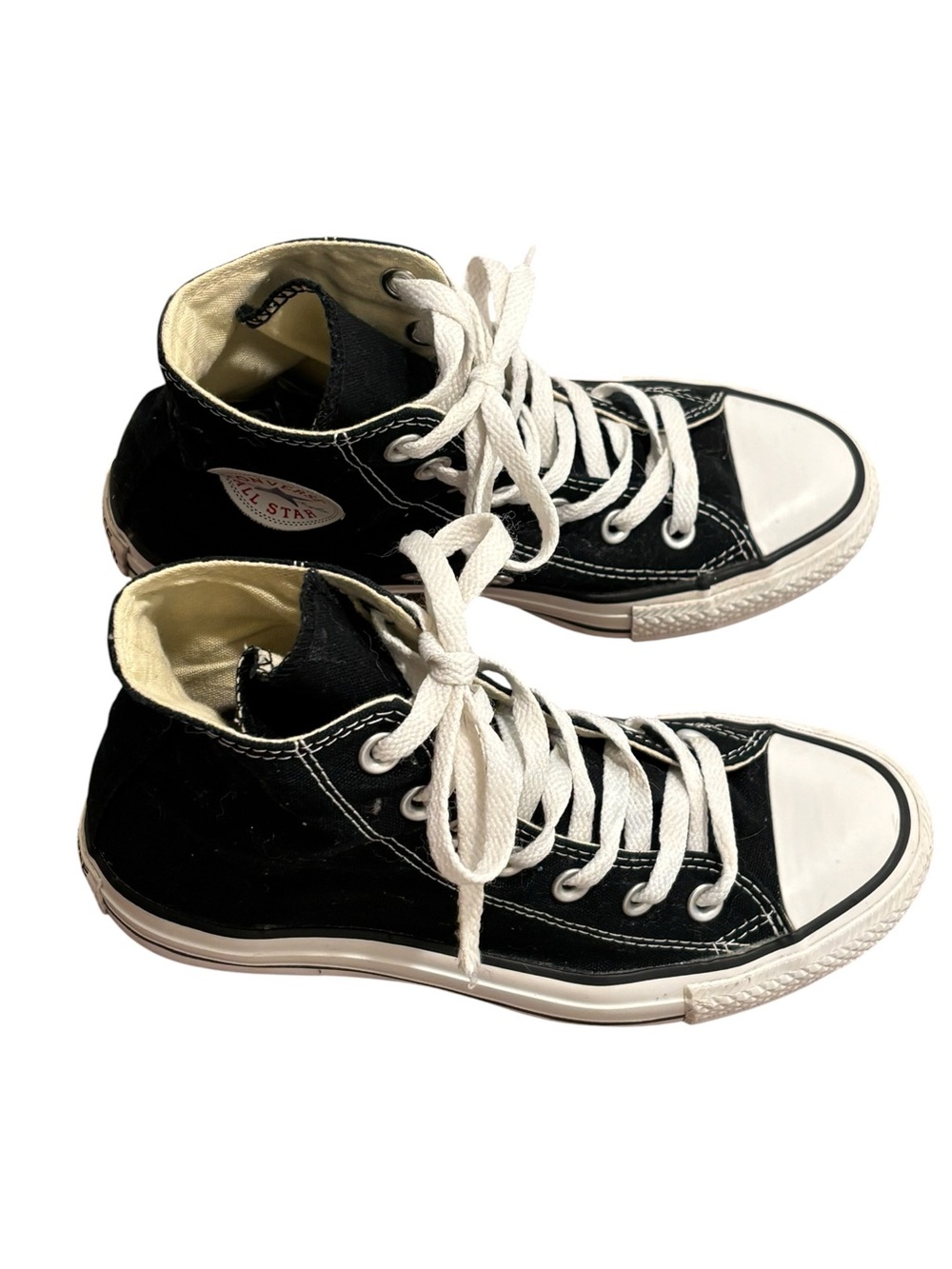 Unisex Converse Black and White High-Top Sneakers Men’s size 4 - Picture 6 of 7